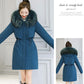 Pai Overcome The Padded Coat Women's Mid-length Plus Size Thick Warmth-keeping Slim-fitting Cotton-padded Jacket Plus Velvet Windshield Cotton Jacket