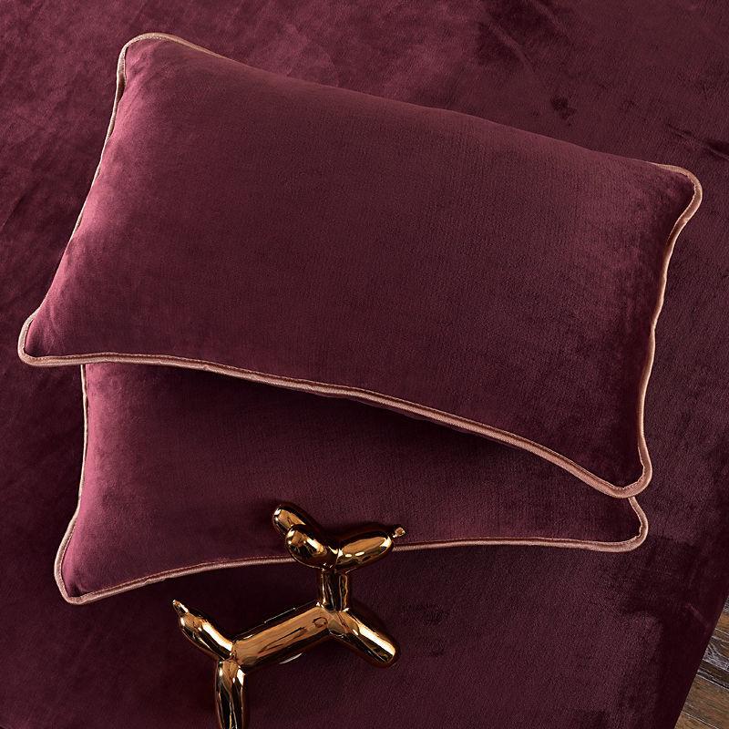 Thickened Milk Velvet Pillowcase Winter Crystal Velvet Pillowcase Warm Flannel Pillowcase