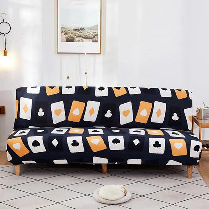 Nordic Style Folding Sofa Bed Cover Elastic All-inclusive Universal Armrestless Sofa Cover