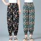 Women's Pants Spring and Summer Cool and Breathable Bloomers Large Size Loose Mother Pants Nine Points Anti-mosquito Pants