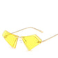 WTEMPO   New Double-layer Triangular Ocean Sunglasses Women Brand Designer Simple Vintage Sunglass