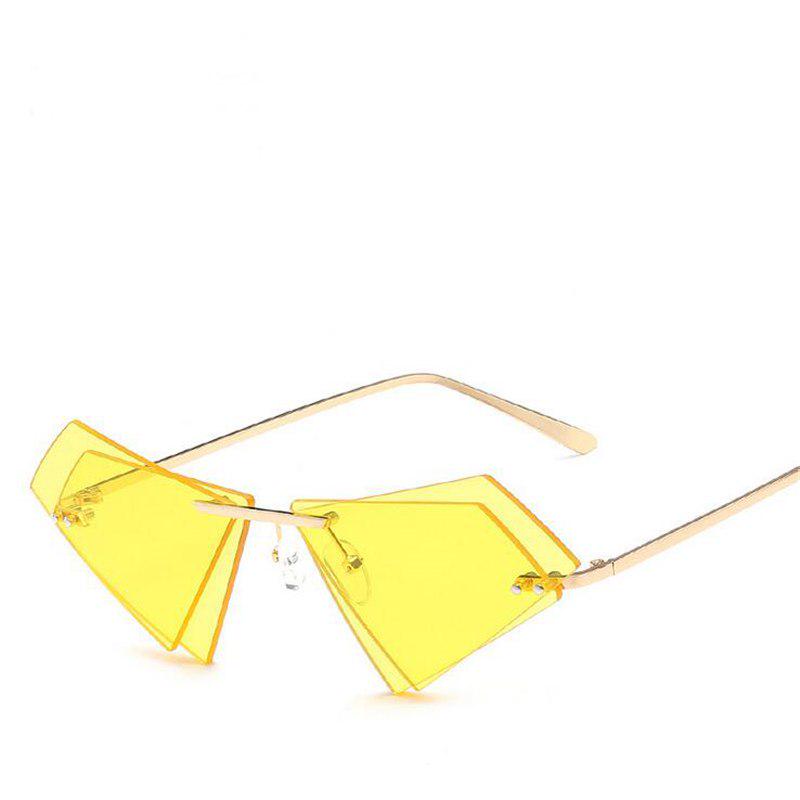 WTEMPO   New Double-layer Triangular Ocean Sunglasses Women Brand Designer Simple Vintage Sunglass