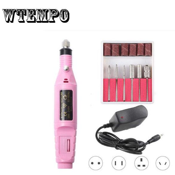 1set Power Nail Art Drill Professional Electric Manicure Machine Nail Drill Pen Polish Tool