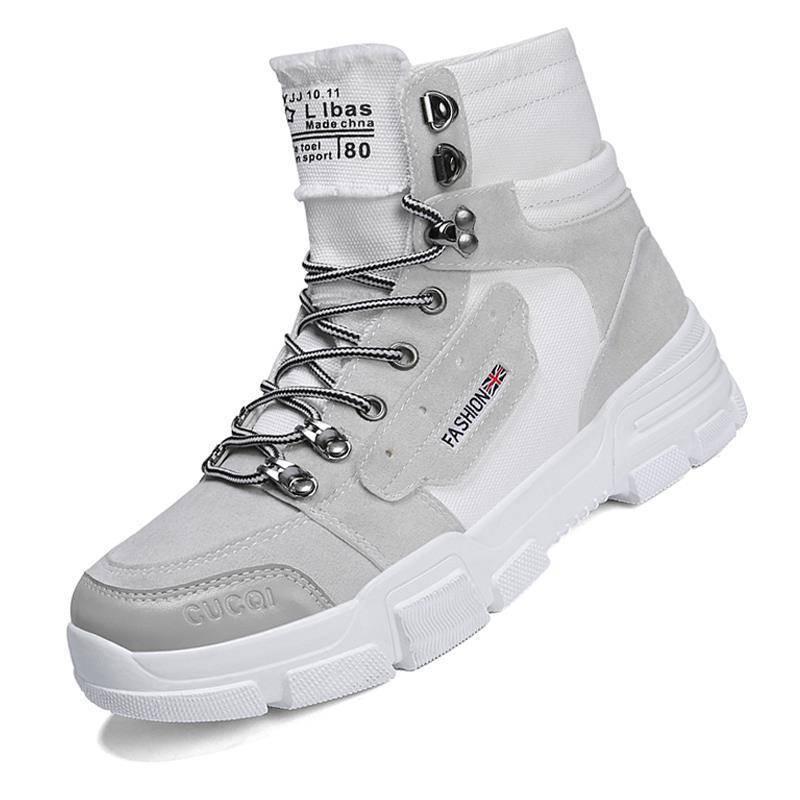 Outdoor Work High-top Shoes Men's Shoes Men's Hip Hop Shoes Men's Casual Canvas Martin Boots Men