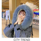 Autumn and Winter Thick Coat Women's Mid-length Fashion Casual Wild Large Fur Collar