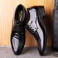 Men Luxury Breathable Pointed Toe Business Shoes Leather Oxford Formal Wedding Shoes
