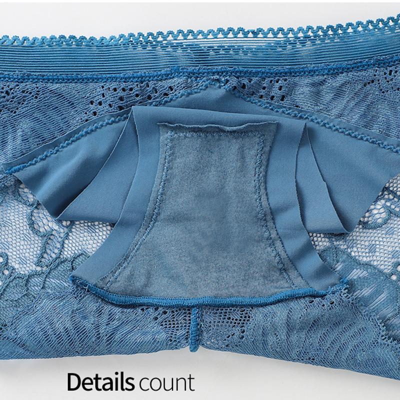 Low Waist Panties Ladies Breathable Sexy Lace Abdominal Seamless Women's Briefs One Size