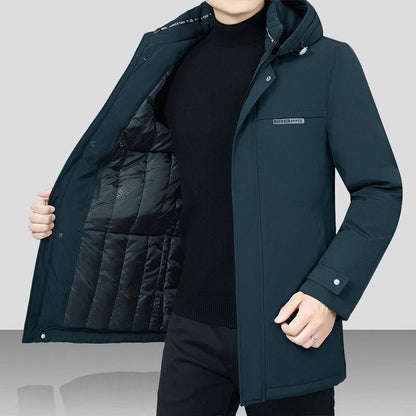 Winter Men's Middle-aged Down Padded Jacket Casual Thickened Cold-proof Clothes Handsome Slim Padded Jacket