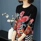 Ethnic Style Knit Sweater High-end Loose Printed Cashmere Sweater Bottoming Wool Sweater Short O-neck Knit Jumper