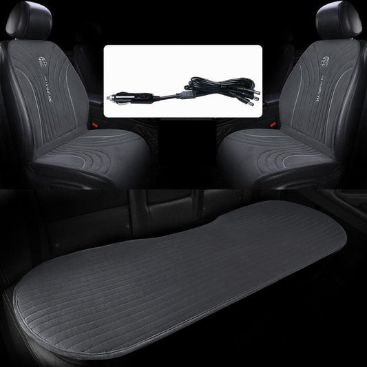 China Fu Flocking Car Five-piece Car Electric Heating Cushion Winter Seat Heater Cigarette Lighter Head
