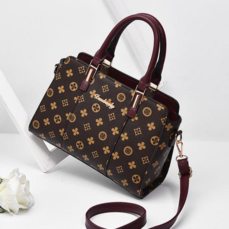 Genuine Leather Texture Ladies Bag Spring and Summer Fashion All-match Female Bag Mother Handbag Messenger Big Bag