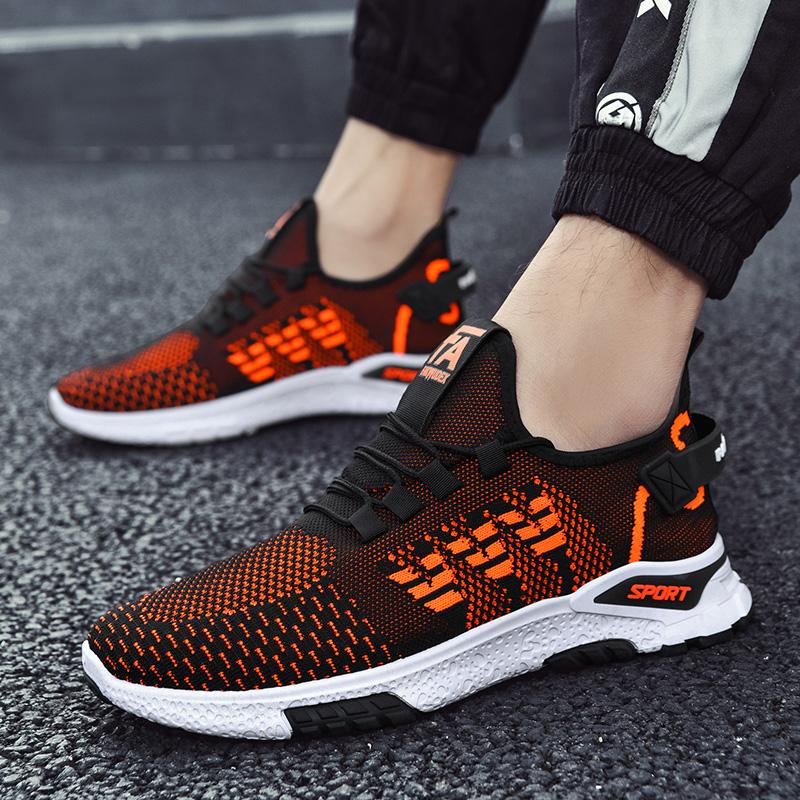 Summer Elastic Breathable Running Shoes Men's Soft-soled Casual Sports Shoes