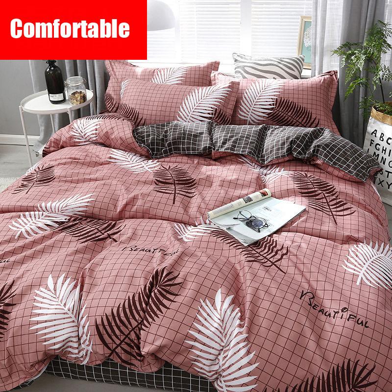 Cartoon Print Cute Bedding Bed Linen Pillow Case Quilt Set Four-piece High Quality Bedding Set