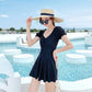 Black Swimsuit Women Summer Cover Belly Slimming Beach Beach Skirt Ladies One-piece Swimsuit Skirt Swimsuit Sweet and Sexy