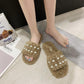 Autumn and Winter Ladies Fashion Cotton Slippers Warm Flat Shoes Indoor and Outdoor Casual Shoes