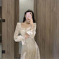 Hepburn Style Sweet and Salty Dress Mid-length Fairy Skirt Gentle White Long Skirt Ankle Fairy Tale