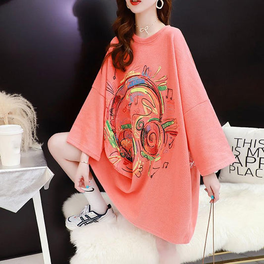 Autumn Mid-length Sweater for Female Students All-match Loose Top Large Size Women's Fashion Jacket