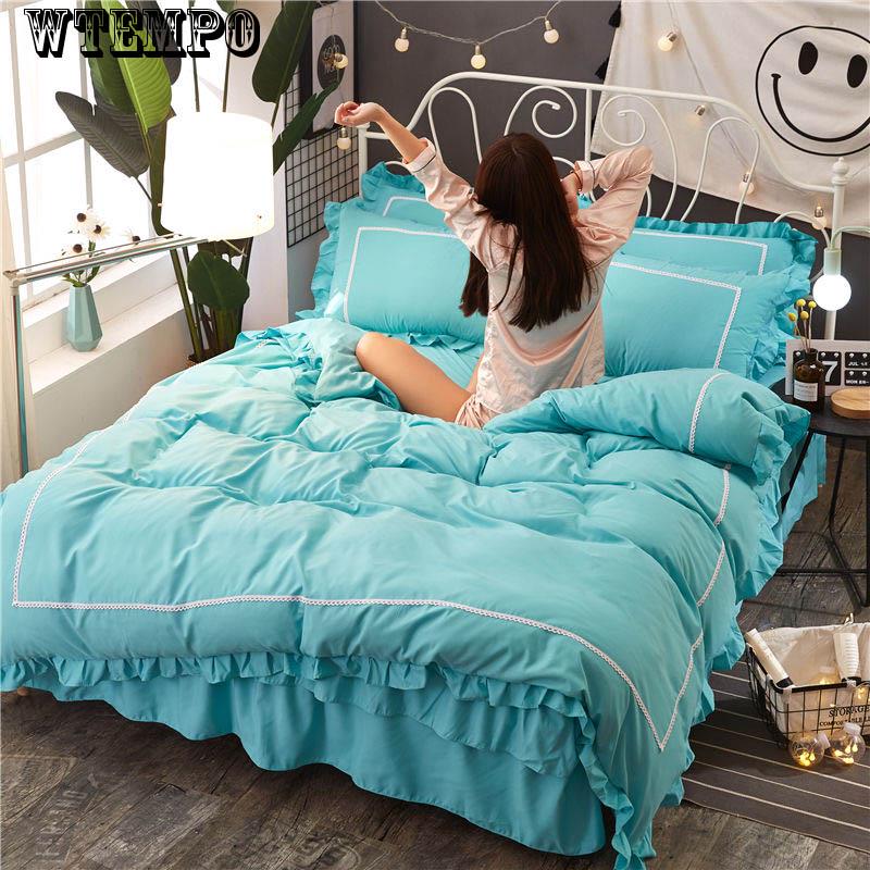 Home Printing Bedroom Aloe Vera Cotton Sanding  4 Sets of Bedding