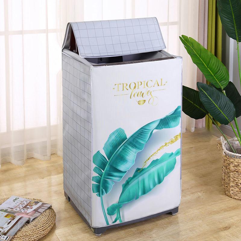 Washing Machine Cover Automatic Sunscreen Laundry Dryer Waterproof Protector Silver Cartoon Animal Printed Dust Proof Case