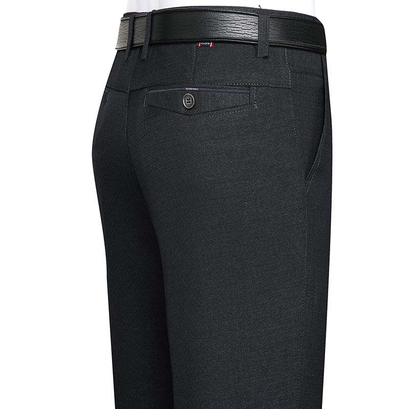 Spring and Autumn Middle-aged and Elderly Loose Straight Without Ironing Summer Middle-aged Trousers Men's Casual Pants