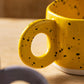300ml Creative Ring Handle Ceramic Mug Candy Color Milk Coffee Cup Office Home Drinkware Microwave Oven Couple Handgrip Cups