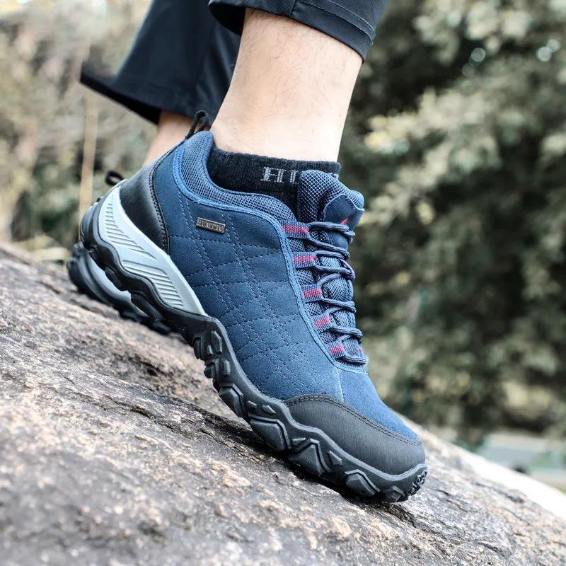 Outdoor Hiking Shoes Men's Sports Shoes Fashion Casual Men's Hiking Shoes Large Size Non-slip Waterproof Winter Shoes