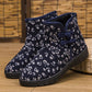 Winter Women  Cotton Shoes Plus Velvet Warm Non-slip Wear-resistant Ethnic Snow Boots Traditional Cotton Boots
