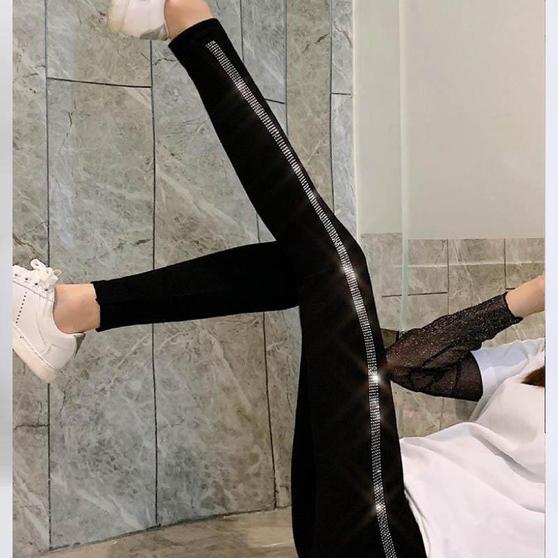 Winter Warmth and Velvet Leggings Women's Outer Wear Is Thin  Diamonds Are Thin  Buttocks  All-match Yoga Pants