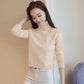 Autumn and Winter Turtleneck Warmth Thick Ultra-short Sweater Women's Pullover High-waist Loose Base Sweater
