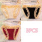 3PCS Cute Girly Lace Panties Antibacterial Cotton Crotch Sexy Panties Breathable Ladies Sweet and Comfortable Briefs