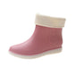 Rain Boots Women's Mid-tube Plus Velvet Waterproof Footwear and Socks Cover Adult Non-slip Kitchen Rain Boots
