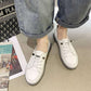 Leather Small White Shoes Female Korean Version One-step Flat-bottomed Casual Shoes Increase In Women's Shoes Xiao Zou Ju Shoes Spring