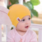Double-layer Cotton Hats for Babys Solid Color Striped Beanie Hat Newborn Baby Spring Autumn Hat Soft Skin-friendly Sleep Cap