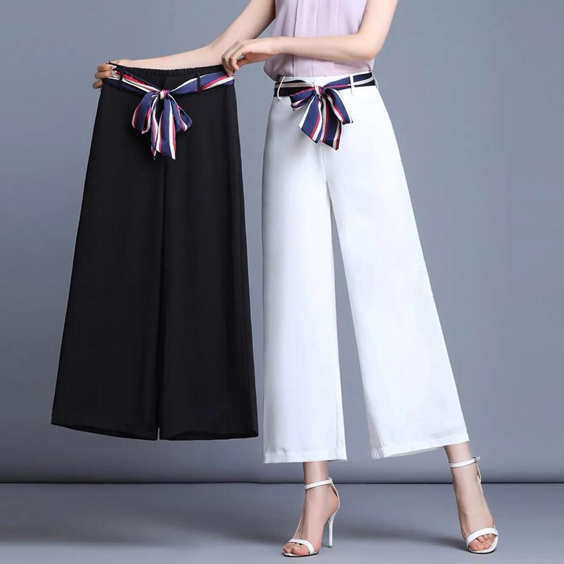 WTEMPO Pants Women Loose High Waist Wide Leg Summer Straight trousers Casual Cool comfortable Office Home Go Out Party