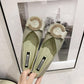 Soft Leather Soft-soled Leather Shoes Women's Flat-soled Work Shoes Shallow Mouth Single Shoes Square Toe Soft-soled Non-slip Casual Shoes