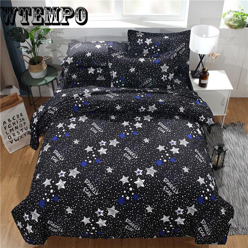 Colorful Galaxy Microfiber Duvet Cover Set Twin King Size Bed Set 3D Printed Bedding Set