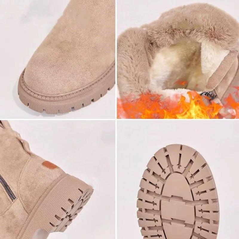 Snow Boots Women Winter Mid-tube Plus Velvet Thick Warm Cotton Shoes Winter Boots