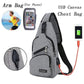Large Capacity Bag Casual Outdoor Travel USB Charging Port Sling Bag Chest Bag for Men Crossbody Bag