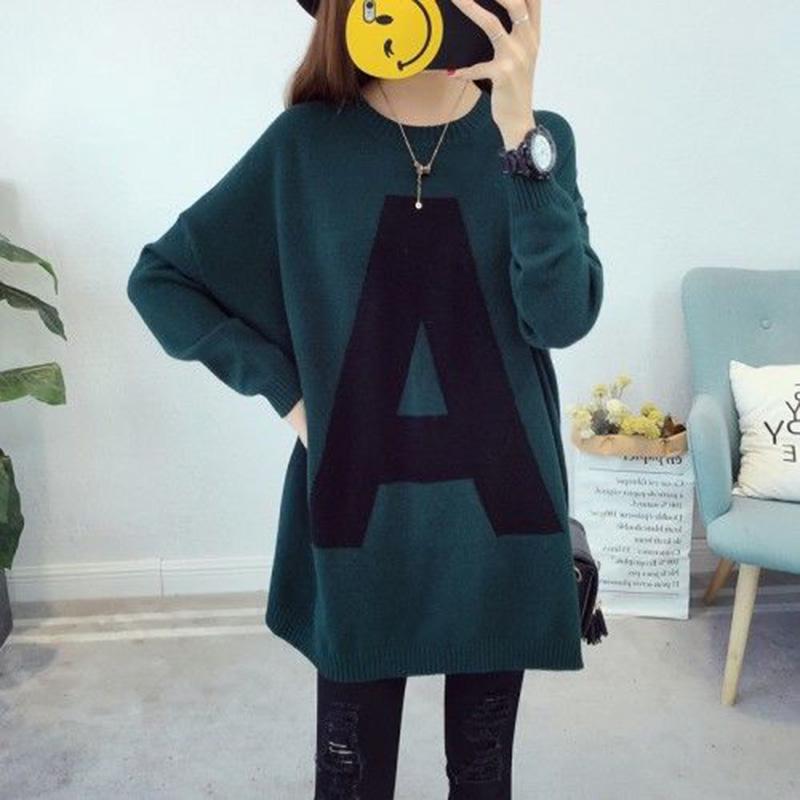 Pregnant Women's Autumn  Fashionable Sweaters  Mid-length Loose Coats  Maternity  Thicker Korean Winter Clothes