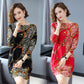 Leopard Knitted Dress Women Autumn Winter Boat Neck Long Sleeve Sweater Dress Slim Pullover Dress