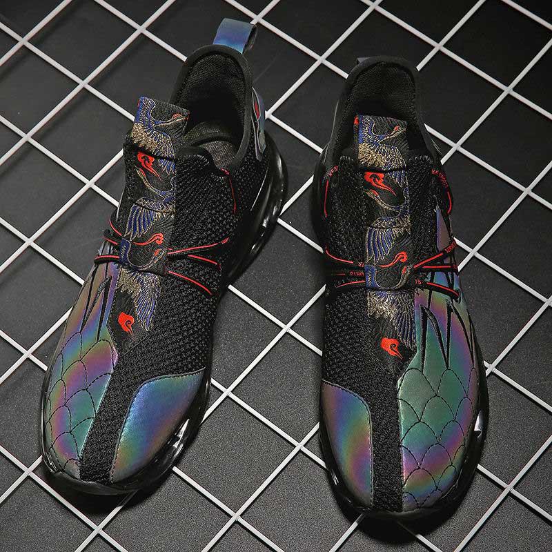 Men Sneakers Luminous Basketball Shoes Non-slip Breathable Running Shoes