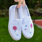 Large Size Mesh Shoes Women's Spring and Summer Hollow Out Casual Shoes Breathable Soft Bottom Non-slip Flat Shoes