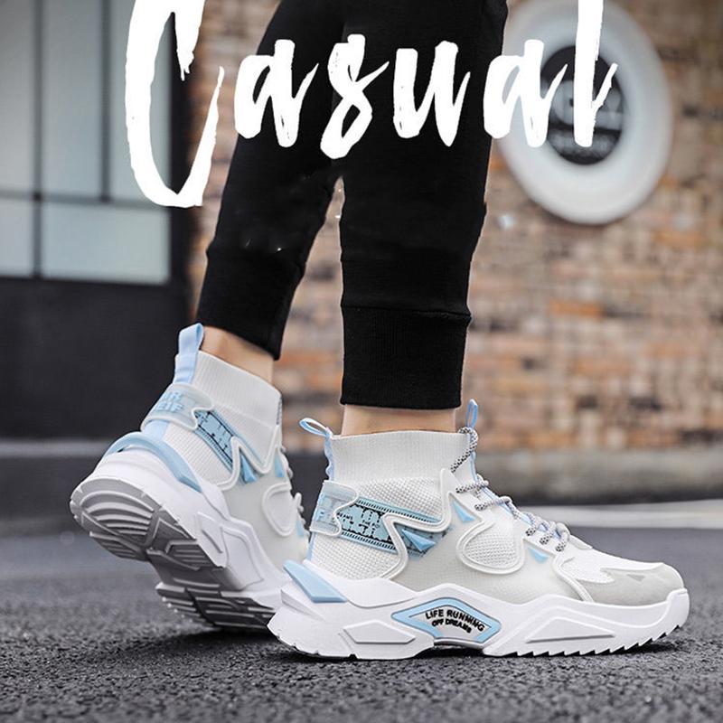 Men's Height-increasing Shoes Trendy High Top Men's Tennis Shoes All-match Sports Leisure Student Basketball Shoes