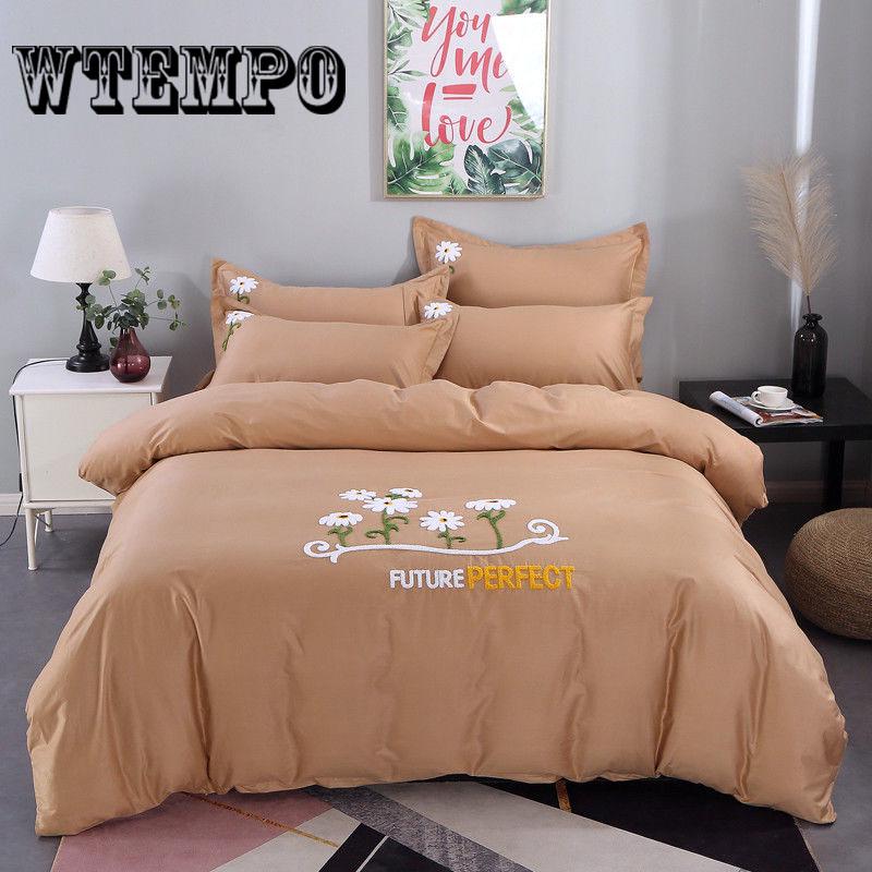 Set of In Package Home Textile  Cotton Four-piece Frosted Autumn Winter Thicken Bed Sheet