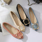 Ladies Pointed Flat Shoes Single Shoes Low-heeled Shallow Mouth All-match Lazy Shoes Light and Comfortable Leather Shoes for Work