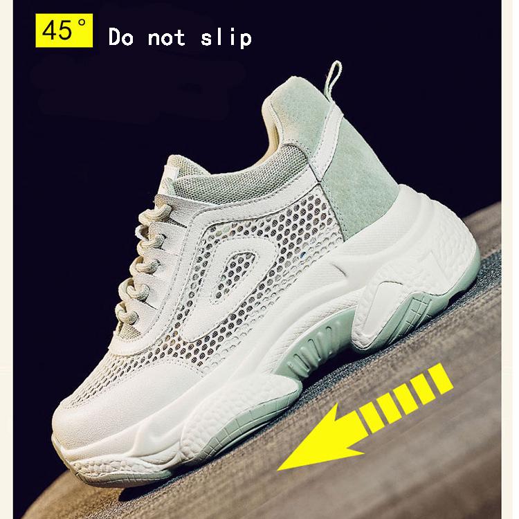 Women Sports Casual Shoes 2020 Summer Platform Sneakers Woman Increased Mesh Breathable Chunky Shoes