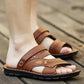 Summer Men's Sandals Men's Leather Sandals Breathable Casual Slippers Sandals Dual-use Beach Shoes