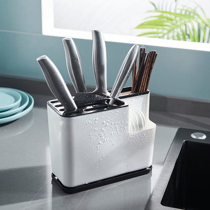 Kitchen Rack Multi-function Knife Rack Storage Rack Insert Knife Seat Chopsticks Tube Drain Storage Rack Kitchen Supplies Tools