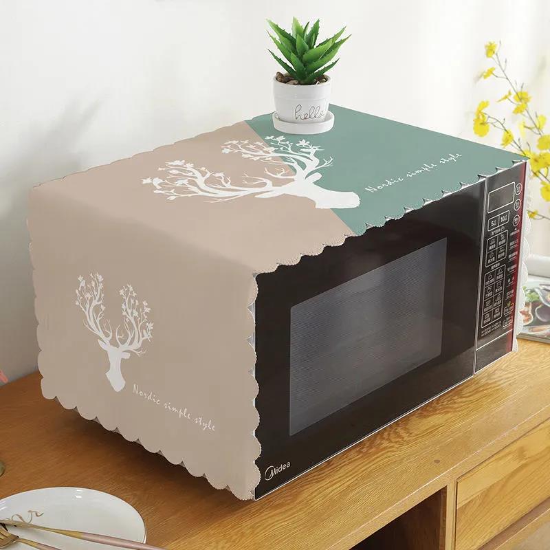 35*100cm Microwave Oven Cover Dust Cover Cloth Cover Oil Cover Cloth Oven Cover Three Sides All-inclusive