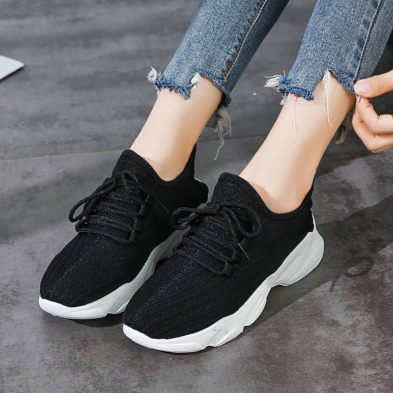 Spring Autumn Fashion Women's Shoes Student Breathable Single Shoes Fashion All-match Sports Running Shoes